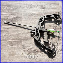 16 Mini Compound Bow Arrow Set 25lbs Fishing Hunting Archery Right Left Hand