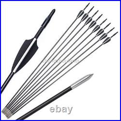 20-38lbs 68 Wooden Recurve Bow arrows set Takedown Riser Limbs Archery Hunt