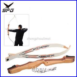 20-38lbs 68 Wooden Recurve Bow arrows set Takedown Riser Limbs Archery Hunt