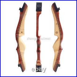 20-38lbs 68 Wooden Recurve Bow arrows set Takedown Riser Limbs Archery Hunt