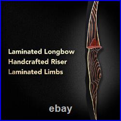 20-70lbs 54 Archery Wooden Traditional Longbow with quiver set Hunting Target bow