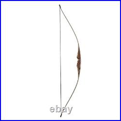 20-70lbs Traditional Recurvebow Longbow & 6pcs Carbon Arrows Set Archery Hunting