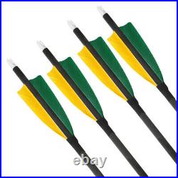 20-70lbs Traditional Recurvebow Longbow & 6pcs Carbon Arrows Set Archery Hunting