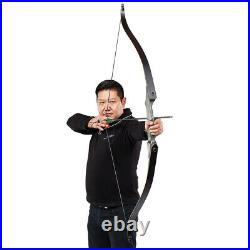 25-50lbs Archery 60 Takedown Recurve Bow Wood Riser&Bow Hunting Accessories Set