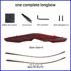 25-50lbs Traditional Longbow Takedown Bow Archery Training Practice Hunting RH