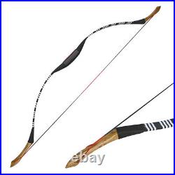 25-55lbs Traditional Recurve Bow Set Longbow + 6pcs Wood Arrows Archery Hunting