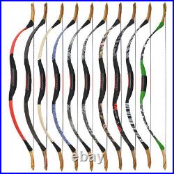 25-55lbs Traditional Recurve Bow Set Longbow + 6pcs Wood Arrows Archery Hunting