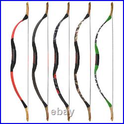 25-55lbs Traditional Recurve Bow Set Longbow + 6pcs Wood Arrows Archery Hunting