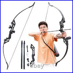 30/40LBS Takedown Recurve Bow Set Archery Hunting Fiberglass Arrows Target Bow