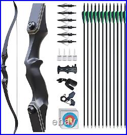 30/40lb 60inch Archery Takedown Recurve Bow Kit Adult Right Hand Hunting Sport