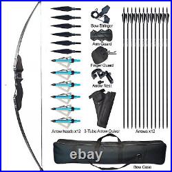 30/40lb Archery Straight Bow 12pcs Arrow Set Arrows Adult Archery Set Outdoor