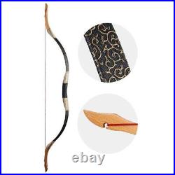 30-40lb Archery Traditional Recurve Long Bow Wooden Arrow Set Target Hunting