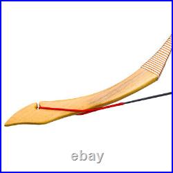 30-40lb Archery Traditional Recurve Long Bow Wooden Arrow Set Target Hunting