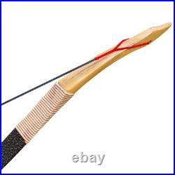 30-40lb Archery Traditional Recurve Long Bow Wooden Arrow Set Target Hunting