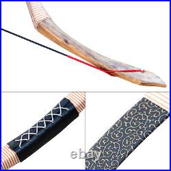 30-40lb Archery Traditional Recurve Long Bow Wooden Arrow Set Target Hunting