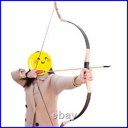 30-40lb Archery Traditional Recurve Long Bow Wooden Arrow Set Target Hunting