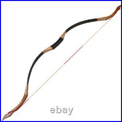 30-40lb Archery Traditional Recurve Long Bow Wooden Arrow Set Target Hunting