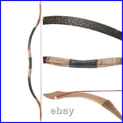 30-40lb Archery Traditional Recurve Long Bow Wooden Arrow Set Target Hunting