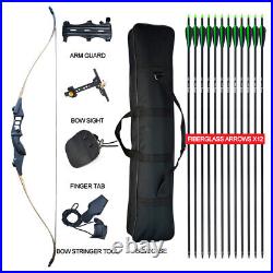 30-50lb 52 Archery Takedown Recurve Bow Kit Arrows Set Adult Right Hand Sport