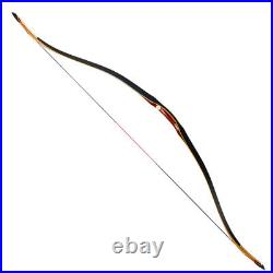 30-50lb Archery 55 Traditional Recurve Bow Laminated Wooden Longbow Hunting