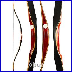 30-50lb Archery 55 Traditional Recurve Bow Laminated Wooden Longbow Hunting