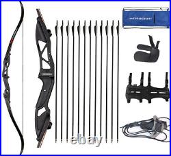 30-50lb Archery 56 Takedown Recurve Bow Set Carbon Arrows Hunting Right Hand