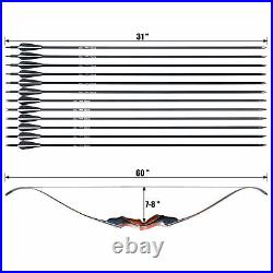 30-50lb Archery Takedown Recurve Bow Set 60in Right Hand Archery Hunting Target