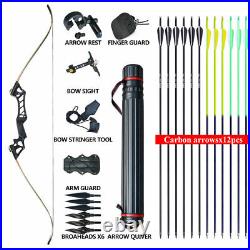 30-50lb Recurve Bow and Arrow Set Adult Archery target Hunting arrows and quiver