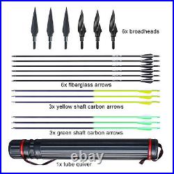 30-50lb Recurve Bow and Arrow Set Adult Archery target Hunting arrows and quiver