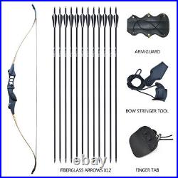 30-50lb Takedown Archery Recurve Bow Kit Hunting Arrows Set Right Hand Adult