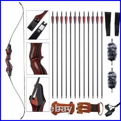 30-50lbs 58 Takedown ILF Recurve Bow& Arrows Set Archery RH Hunting Target