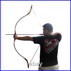 30-55lb Archery Traditional Recurve Bow Hunting Shooting Mongolian Horsebow Set