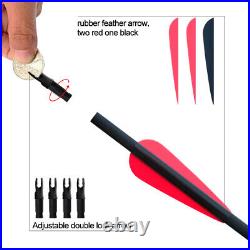 30-60lb Red Longbow Takedown Recurve Bow Arrow Set Archery Bow Hunting Sport 60