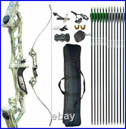 30-70LB Hunting bow takedown Recurve Bow and Arrows set Adult Outdoor Practice