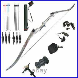 30-70LBS Archery Takedown Recurve Bow Hunting Target Set Outdoor Practice Shoot