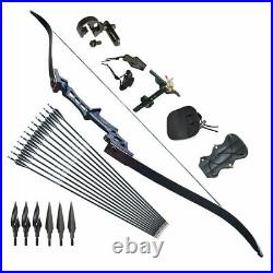 30-70lbs Archery Takedown Recurve Bow Set Aluminum Arrows Hunting Target Bow