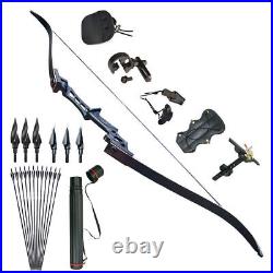 30-70lbs Archery Takedown Recurve Bow Set Fiberglass Arrows Target Hunting Shoot