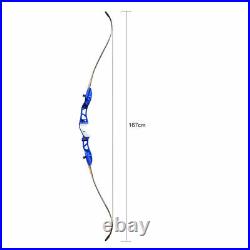 30LBS Blue Archery Takedown Recurve Bow Set Right Hand Hunting Shoot Target Bow