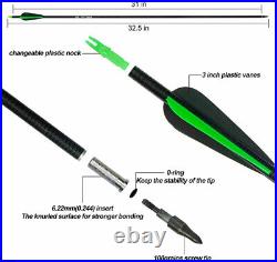 30lb Archery Recurve Bow Takedown Right Hand Longbow Hunting Target Practice Set