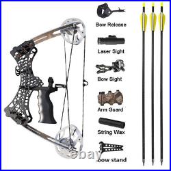 35lbs Mini Compound Bow Arrow Set Right Left Hand Sight Archery Hunting Fishing