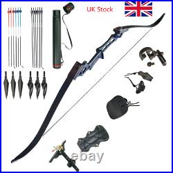 40/50lb 57 Archery Takedown Recurve Bow Set Carbon Arrow Hunting Right Hand#UK