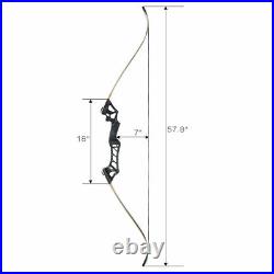 40/50lb 57 Archery Takedown Recurve Bow Set Carbon Arrow Hunting Right Hand#UK