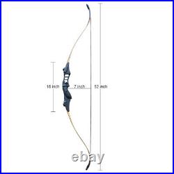 40lb 52in Takedown Recurve Archery Bow Set Right Hand Hunting Target Shoot