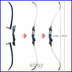 40lb 52in Takedown Recurve Archery Bow Set Right Hand Hunting Target Shoot