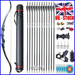 40lb Archery Takedown Recurve Bow & 12 Arrow Hunting Bow SET Training Right Hand