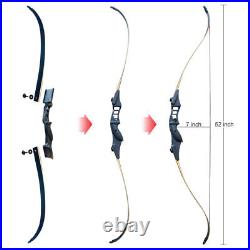 40lb Archery Takedown Recurve Bow & 12 Arrow Hunting Bow SET Training Right Hand