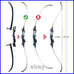 40lb Archery Takedown Recurve Bow & 12 Arrow Hunting Bow SET Training Right Hand