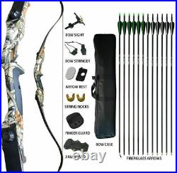 40lb Archery Takedown Recurve Bow 12x Arrows Set Right Handed Outdoor Hunting