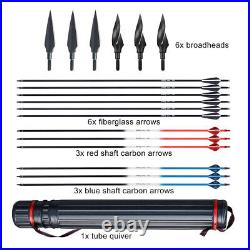 40lb Archery Takedown Recurve Bow Arrow Set Hunting Long Bow Training Right Hand