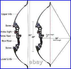 40lbs Bow fishing Arrow arrowhead Set Adults Reel Recurve Hunting Practice